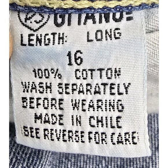 VTG 80s 90s Gitano Womens Mom Jeans Sz 16 Long Pleated High Rise Y2K Indie - Picture 3 of 9